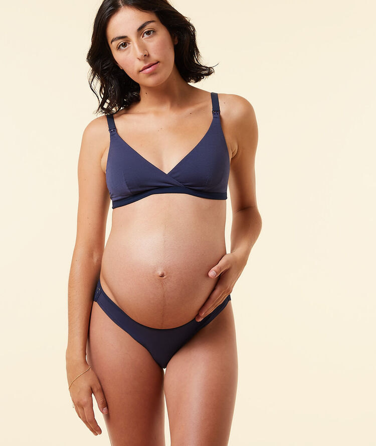 Brassière en coton biologique marine.