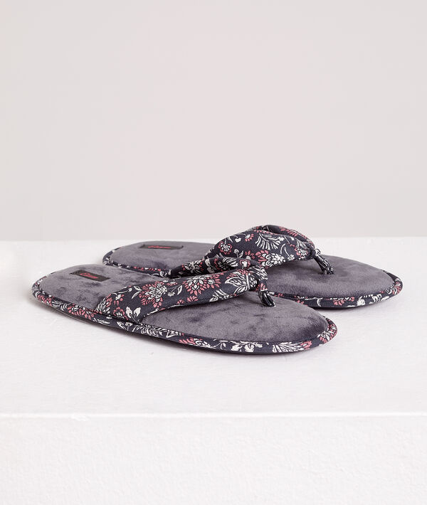 

Chaussons tongs imprimés, Gris