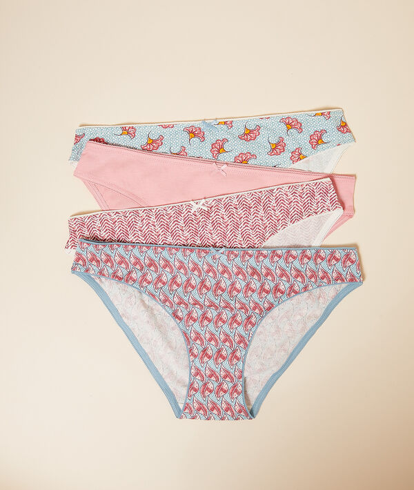 

Lot de 4 culottes imprimées, Rose