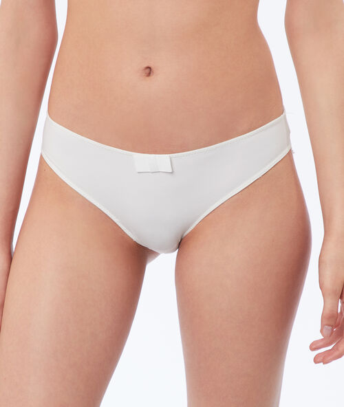 Трусики микроволокно и кружево экрю.