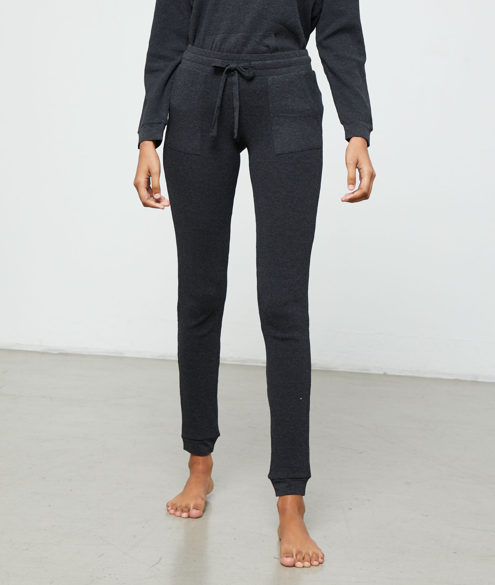 

Домашние брюки slim fit, Серый