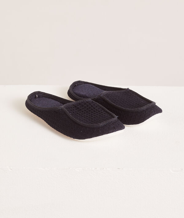 

Mules maille nid d'abeille, Bleu nuit