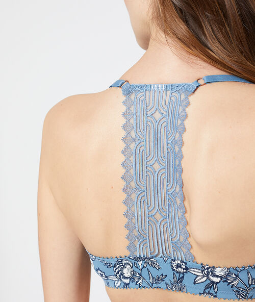 Бюстгальтер n&deg;5: тонкие вставки голубой.