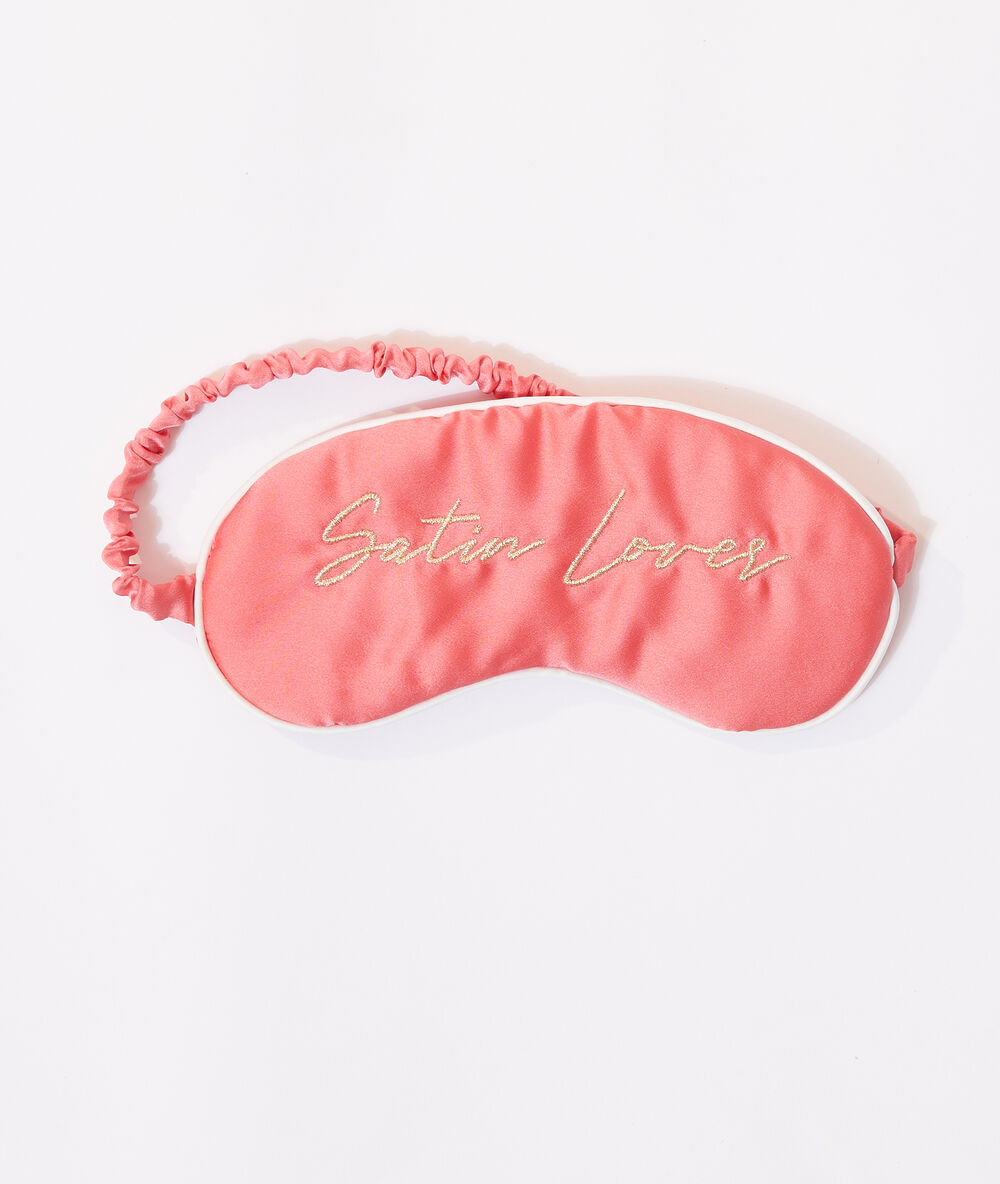Атласная маска для сна satin lover коралловый.