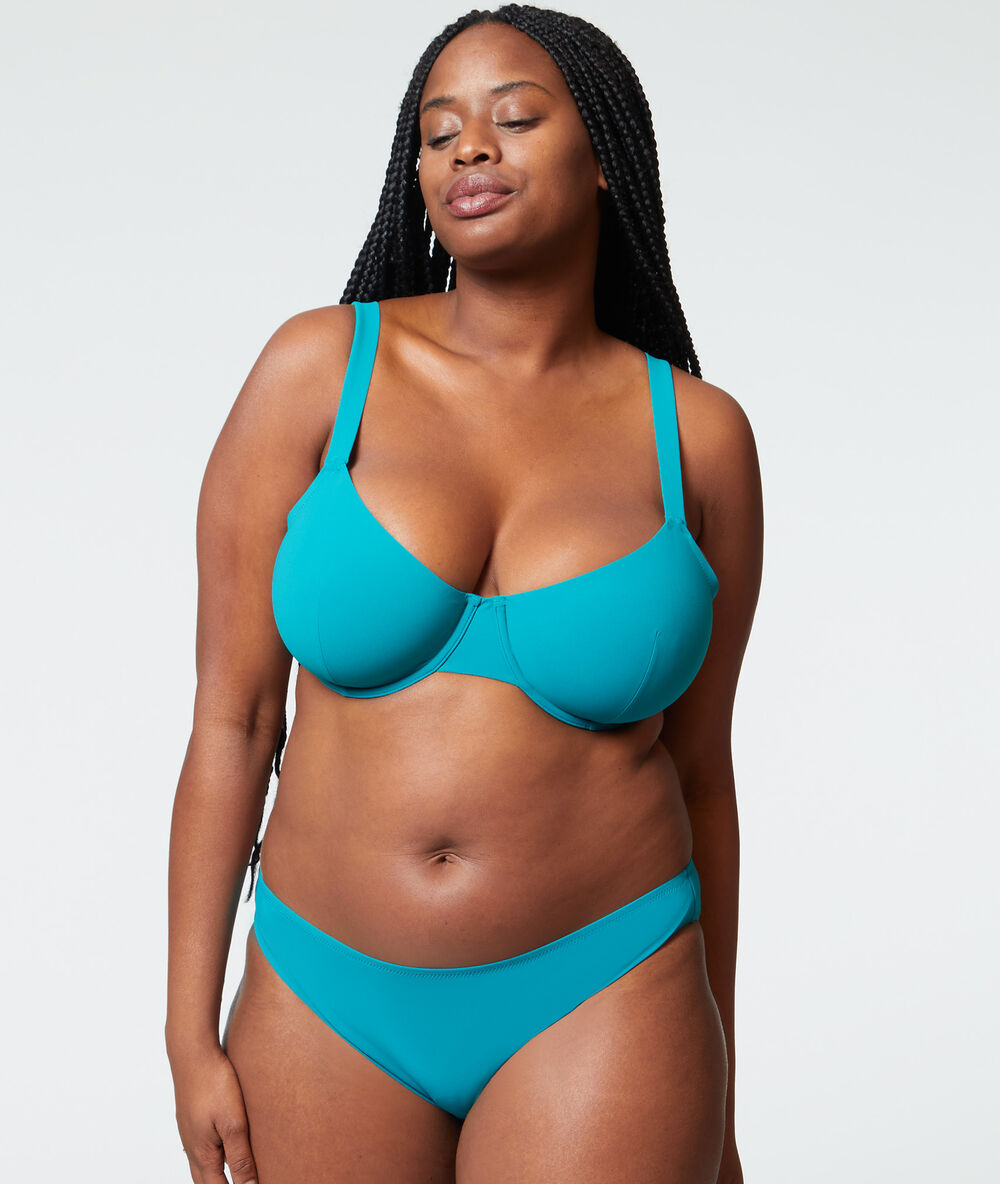 Culotte bikini maillot de bain vert.
