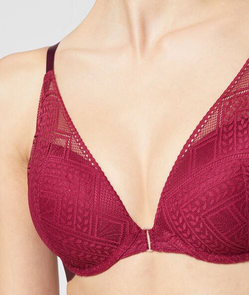 Бюстгальтер n&deg;5 - le naturel с мягкой чашкой, с атласными бретелями бордовый.
