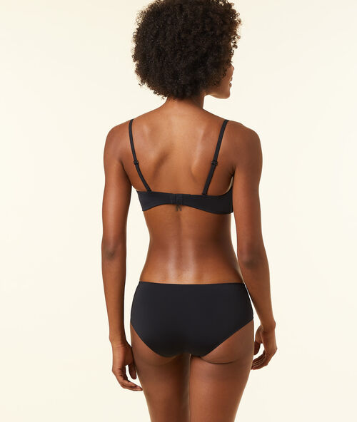 Бюстгальтер микроволокно пуш-ап, съемные бретельки черный.