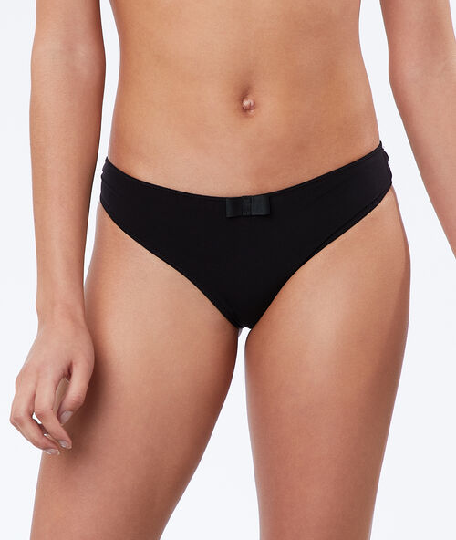 Трусики модал и кружево черный.