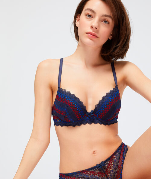 Бюстгальтер n&deg;1 - пуш-ап темно-синий.