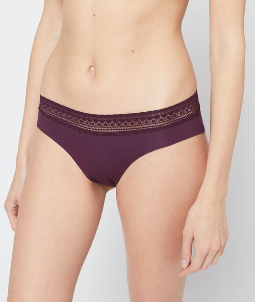 Шортики из хлопка фиолетово-баклажанный.