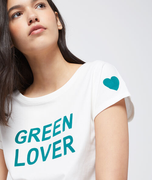 Футболка с принтом 'green lover' из био-хлопка Футболка с принтом 'green lover' из био-хлопка