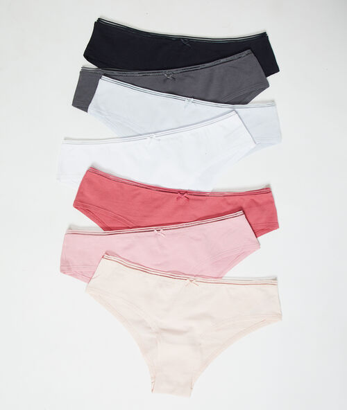 Комплект из 7 трусиков хипстер&nbsp; разноцветный.