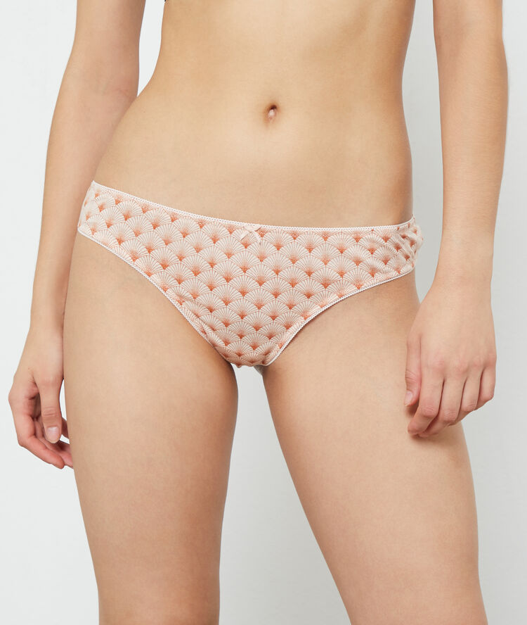 Lot de 7 strings en coton rose.