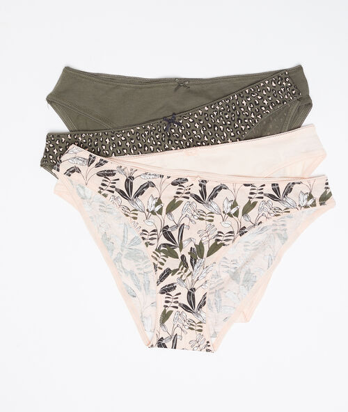 Набор из 4 трусиков, хлопок хаки.