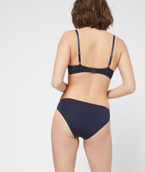 Трусики из микрофибры с отливом тёмно-синий.