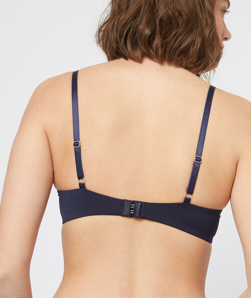 Бюстгальтер n&deg;5 - le naturel с мягкой чашкой, из микрофибры с отливом тёмно-синий.