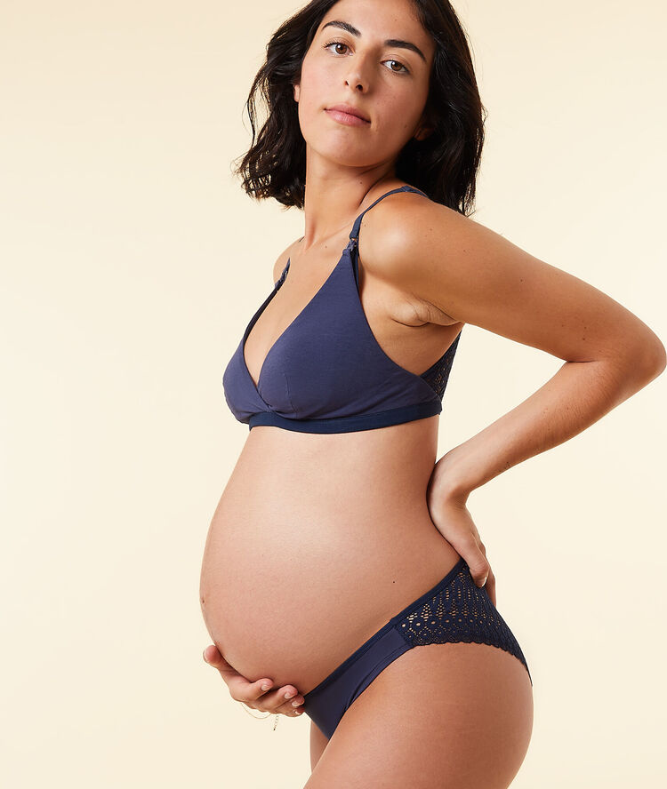 Brassière en coton biologique marine.