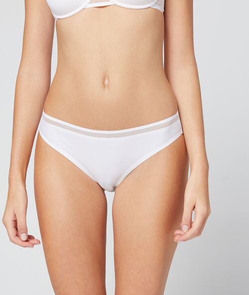 Трусики из микрофибры, тюль экрю.