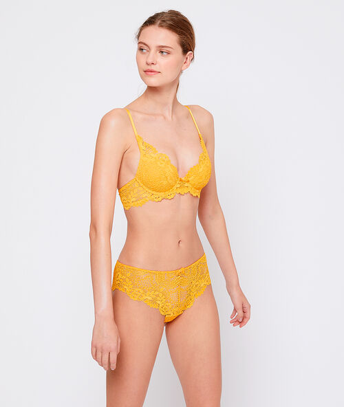 Бюстгальтер n&deg;6: декольте le triangle оранжевый желтый.